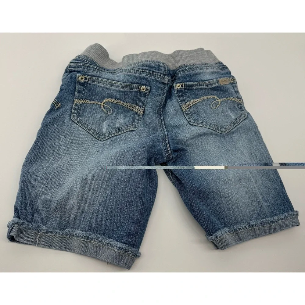 Girls Denim Shorts Lot SO & Justice Blue Casual Distressed Cuffed Stretch Sz 10